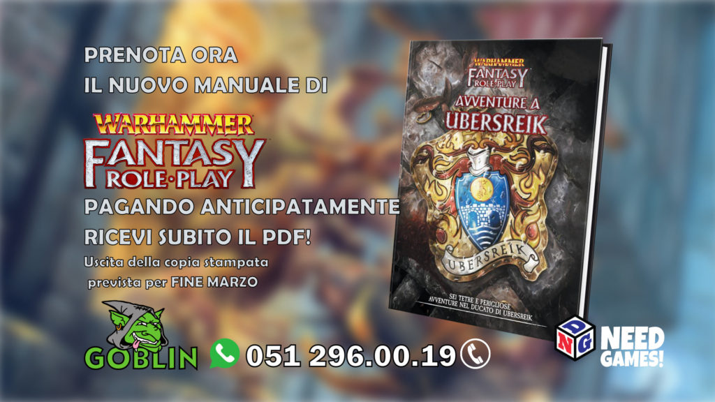 Warhammer Fantasy RPG – a fine marzo arriva AVVENTURE A UBERSREIK